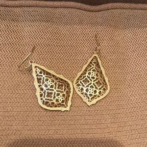 Kendra Scott gold dangle earrings